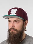 Бейсболка MITCHELL NESS арт. HS11181-ADUPURP Anaheim Ducks NHL (бордовый / бирюзовый)